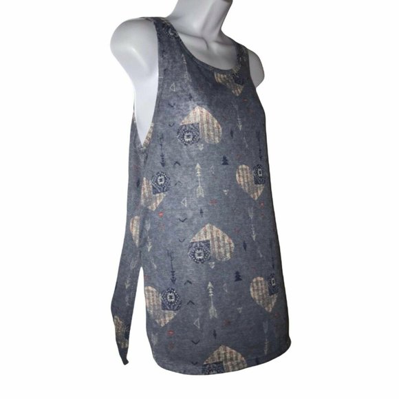 Wallflower Blue Mildly Sheer Patriotic Tank Top L - Picture 4 of 9